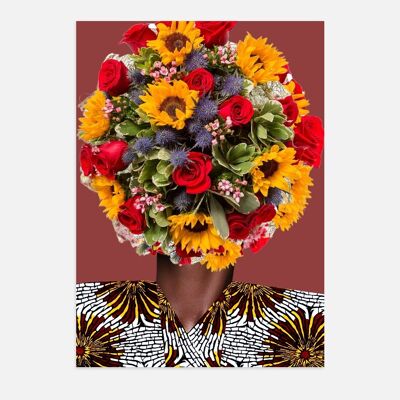 Cartel Cartel - Máscara de flores de cera