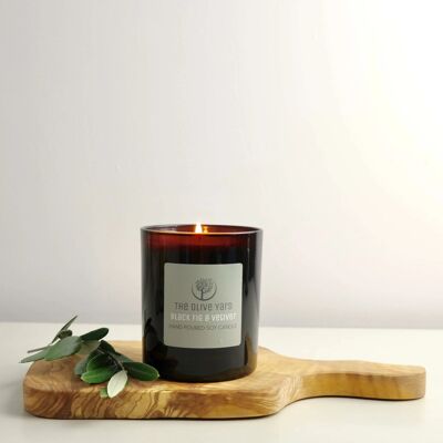 Luxury Soy Candle Black Plum & Rhubarb