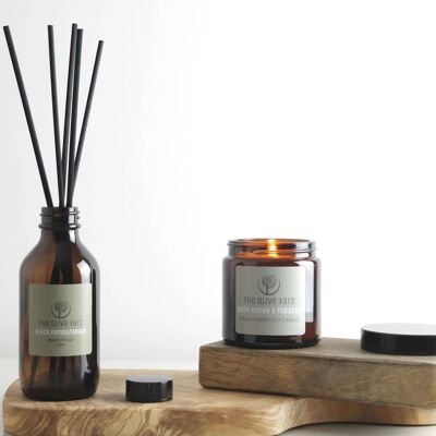 Candle & Reed Diffuser Gift Set Lemongrass & Ginger