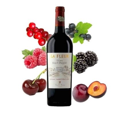 VIN ROUGE - LUSSAC ST EMILION - La FLEUR du Château HAUT PIQUAT 2019