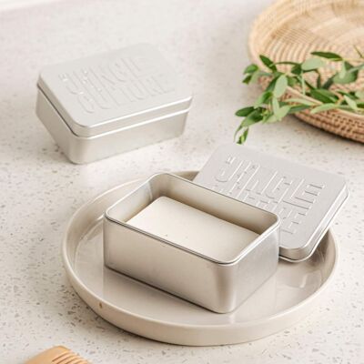 Travel Soap Tin | Metal Soap Storage Container with Drip Tray