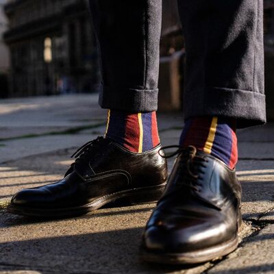 Striped Burgundy Socks