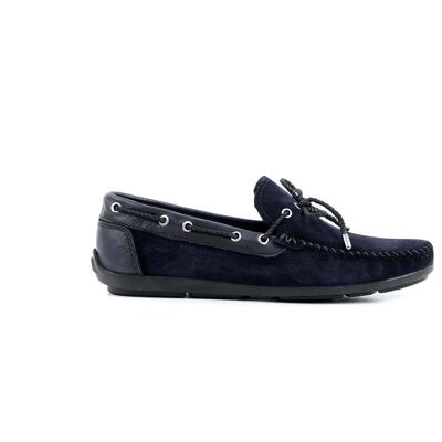 6pcs Lot Real Leather Men Loafer Shoes Suede Blue-Blue 40-45
