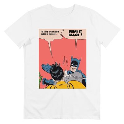 T-shirt nera da bere - Meme divertente di Batman