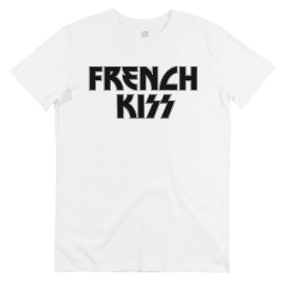 Französisches Kuss-T-Shirt - Rock-Kuss-Gruppen-Logo-Parodie-T-Shirt