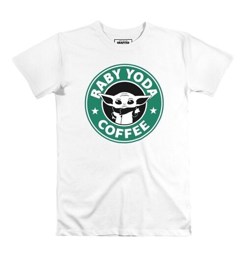 T-shirt Baby Yoda Coffee - Tshirt Humour Star Wars Logo