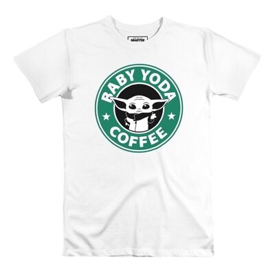 T-shirt Baby Yoda Coffee - Tshirt Humour Star Wars Logo