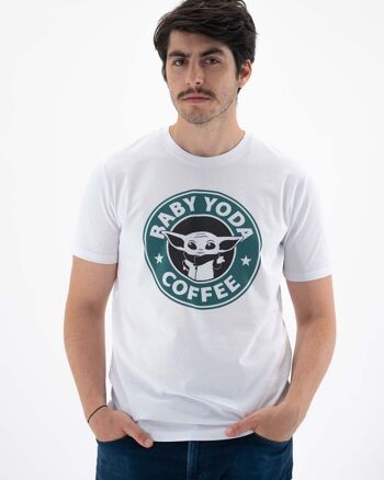 T-shirt Baby Yoda Coffee - Tshirt Humour Star Wars Logo 2
