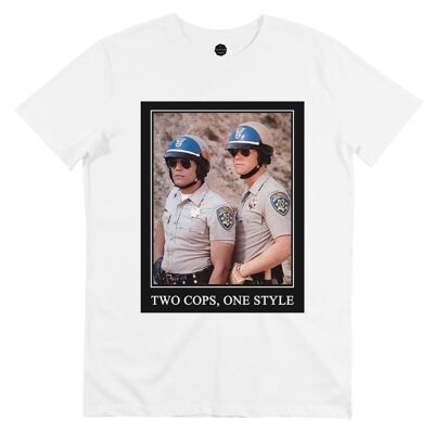 Camiseta de dos policías - Serie de TV Chips Humor Camiseta
