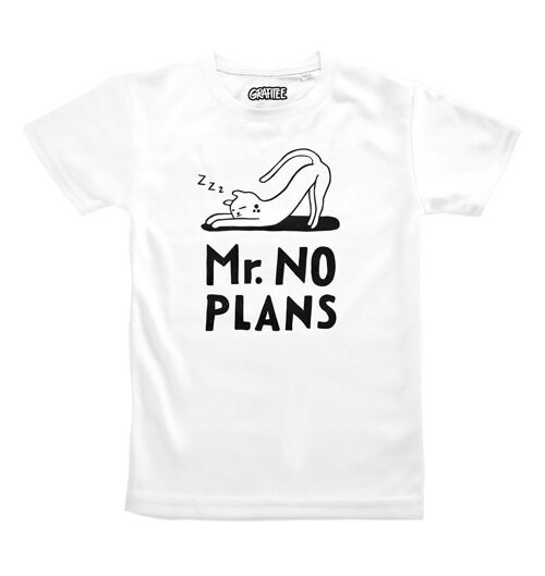 T-shirt No Plans - Tshirt drôle Chat Paresseux