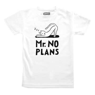 Kein Plan-T-Shirt - lustiges faules Katzen-T-Shirt