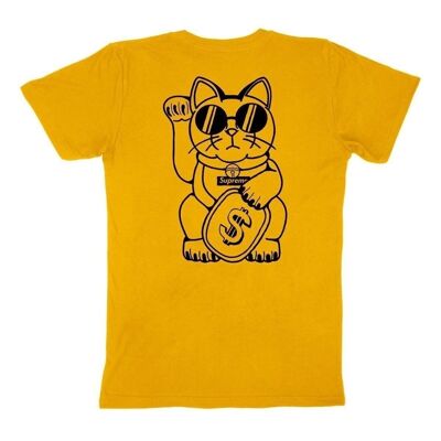 Lucky Cat Supreme Tshirt - Maneki Neko Streetwear Tshirt