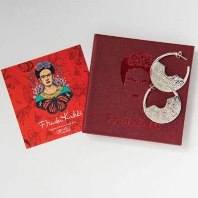 Boucles d'oreilles créoles Frida Kahlo en argent sterling