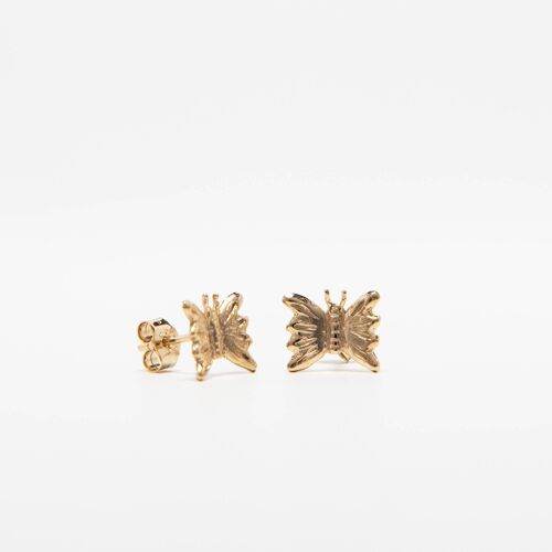 Frida Kahlo Gold Butterfly Stud Earrings