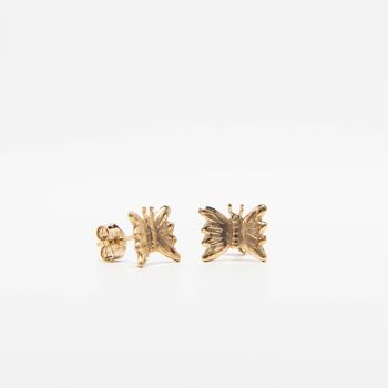 Frida Kahlo Boucles d'oreilles tiges papillon dorées 1