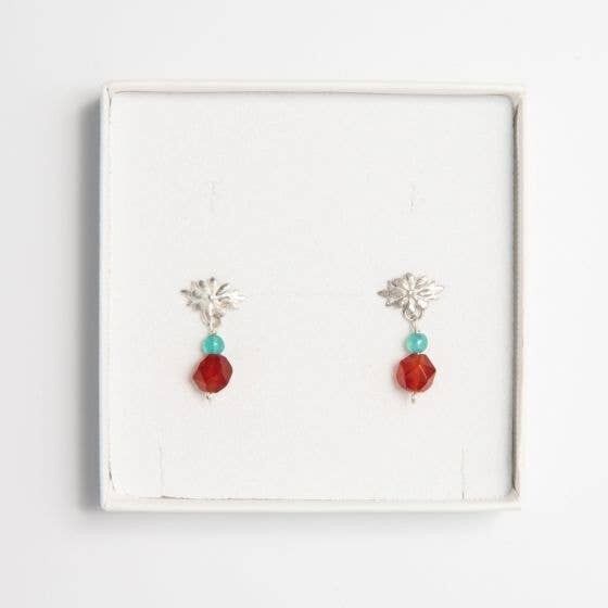 Frida Kahlo Orecchini pendenti con pietre preziose di calendula