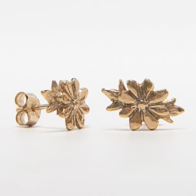 Frida Kahlo Ringelblumen-Ohrstecker aus Gold