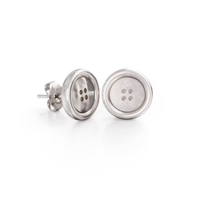 Boucles d'oreilles bouton Miffy en argent sterling