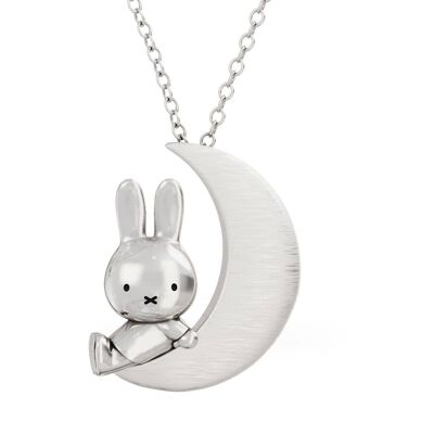 Collana in argento di Miffy e la luna