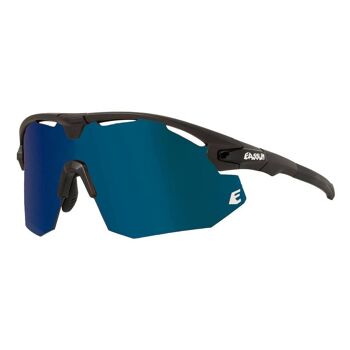 Lunettes de soleil running et cyclisme Giant EASSUN, CAT 2. Verres REVO solaires et bleus, anti-dérapants, monture noire 1