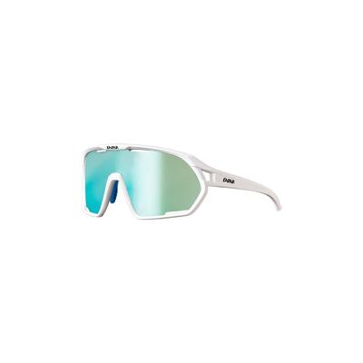 Fahrradsonnenbrille Paradiso EASSUN, CAT 2 Solar und blaue REVO-Linse und weißer Rahmen
