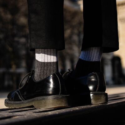 Two-tone Anthracite / Mouse Socks