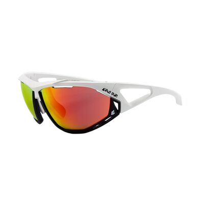Mountainbike Epic EASSUN Sonnenbrille, CAT 3 Solargläser und schwarz-weißer Rahmen