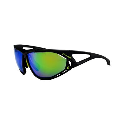 Mountain Bike Epic EASSUN Sunglasses, CAT 3 Solar and Green Lenses, Black Frame