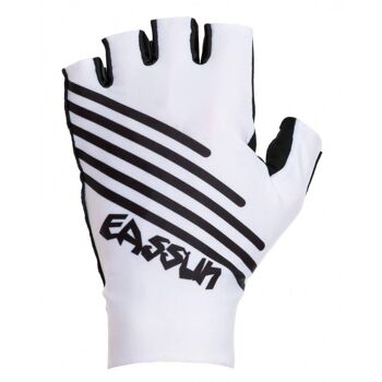 Gants de cyclisme courts Aero EASSUN, élastiques, blancs M 1