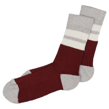 Chaussettes Rétro Sport Bordeaux 3