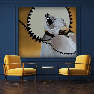 Non-woven wallpaper: Mustard Bear
