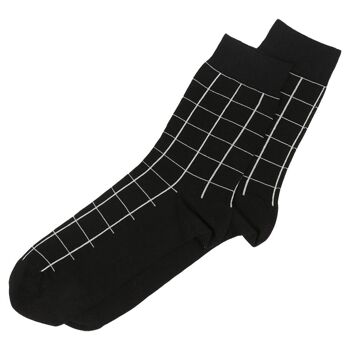 Chaussettes à carreaux Noires 3