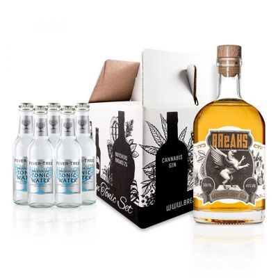 SET GOURMET RESERVE DRY GIN & 5x 200ml Fever Tree Dry - Agua Tónica