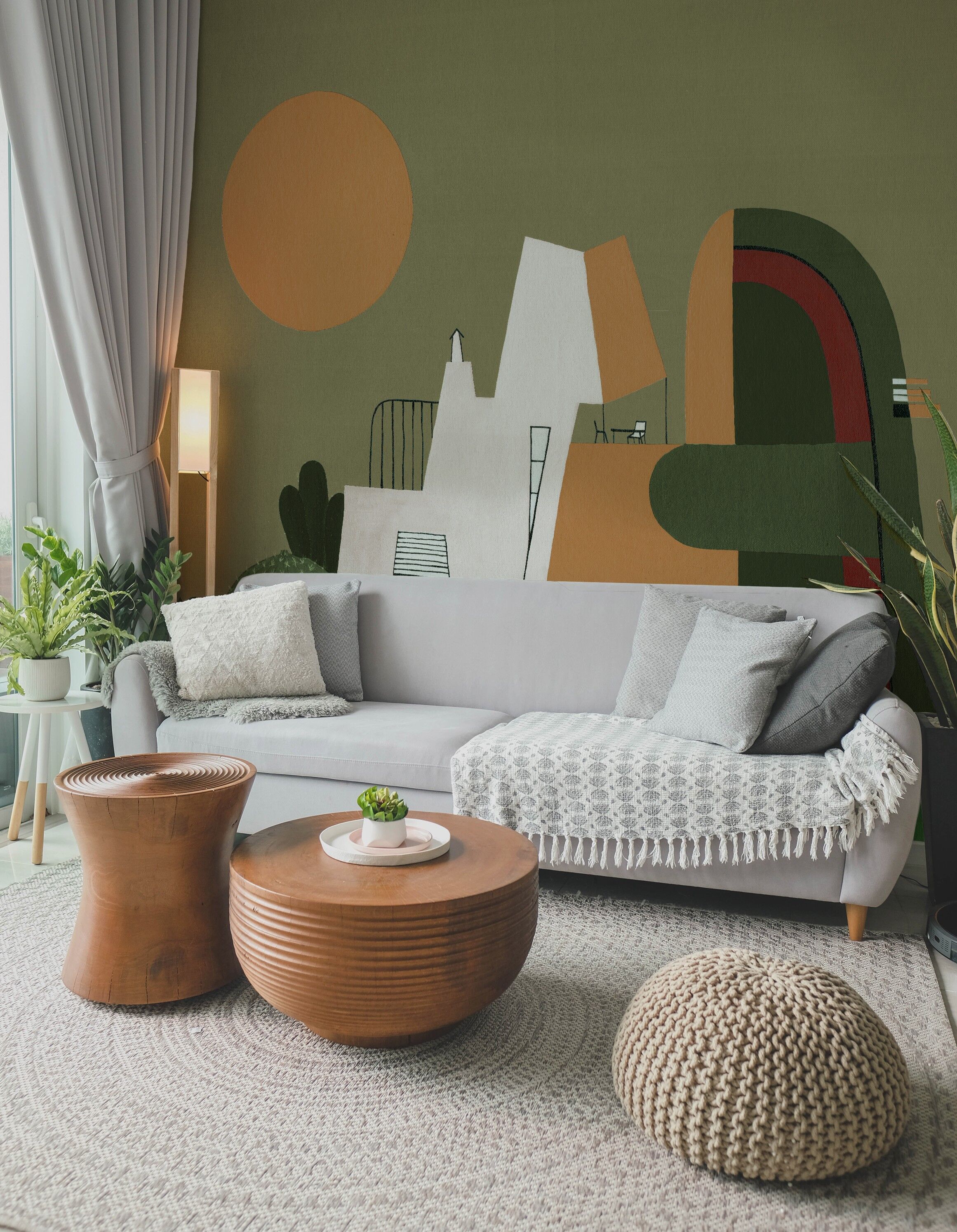 Papel pintado no tejido: El Caqui Mexicano