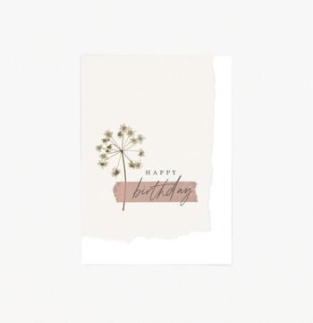 Carte postale / Fleur d'anniversaire 1