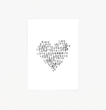 Carte postale / Lettre coeur 1