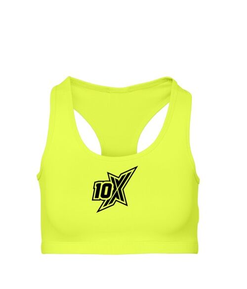 10X Athletic Sports Bra - Yellow/Black