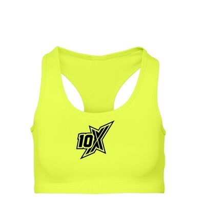 10X Athletic Sports Bra - Yellow/Black