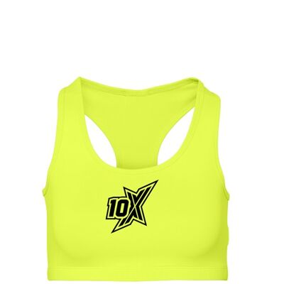 10X Athletic Sports Bra - Yellow/Black