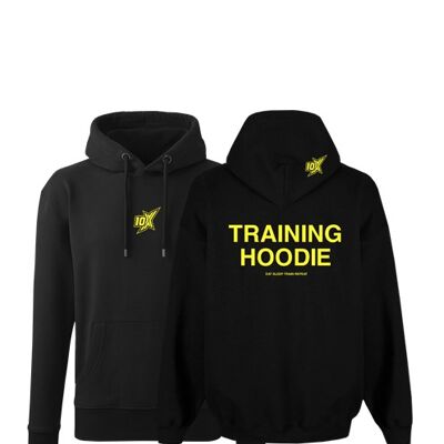 10X ATHLETIC BLACK TRAINING HOODIE - Black/Yellow