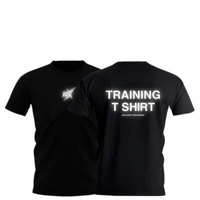 10X TRAINING T-SHIRT, BLACK - Black/Grey