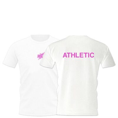 T-shirt 10X LOGO, BIANCO - Bianco/Rosa