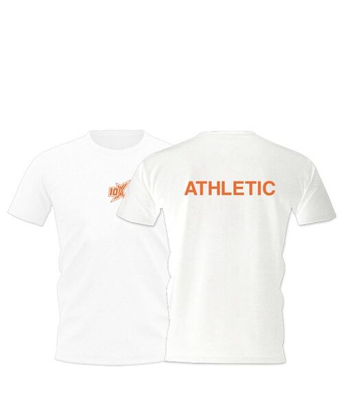 10X LOGO TEE, WHITE - White/Orange