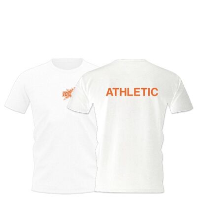 T-shirt 10X LOGO, BIANCO - Bianco/Arancione