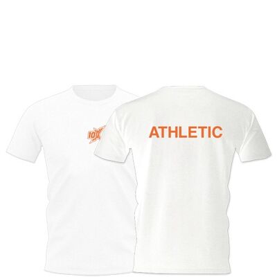 T-shirt 10X LOGO, BIANCO - Bianco/Arancione