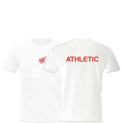 T-shirt 10X LOGO, BIANCO - Bianco/Rosso
