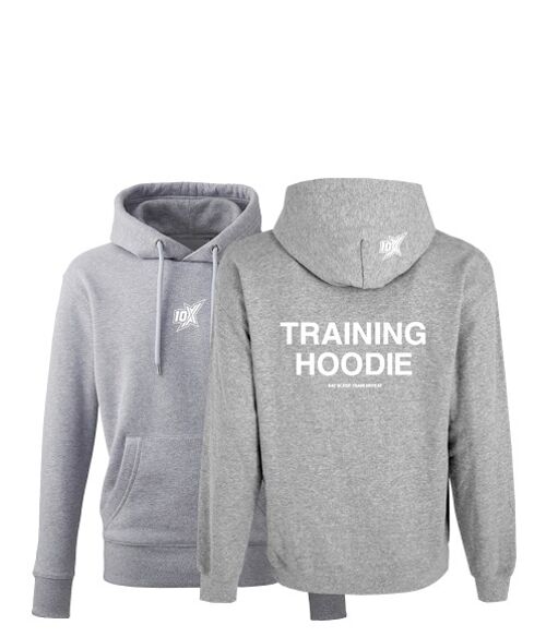 10X ATHLETIC CHUNKY TRAINING HOODIE - Grey/White