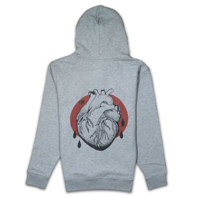 Heavyweight Bleedin Heart Hood Grey