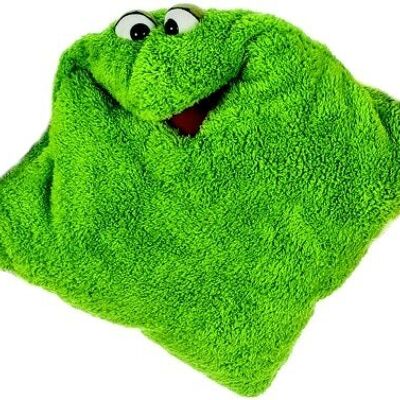 Cuscino verde W238-6 / burattino a mano / cuscino da coccole da sogno