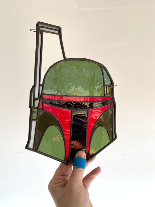 Boba Fett inspired stained glass piece